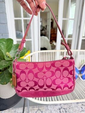 Coach Y2K Pink Demi Jacquard Mini Shoulder Bag